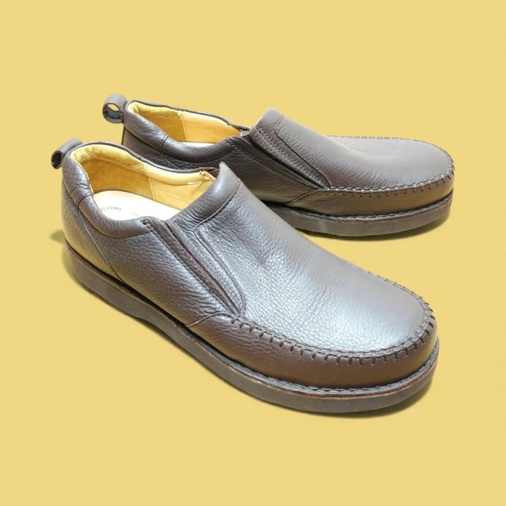 Samuel Hubbard Slip On Loafers Mens 12 Brown Hubbard Free Pebbled Leather Vibram